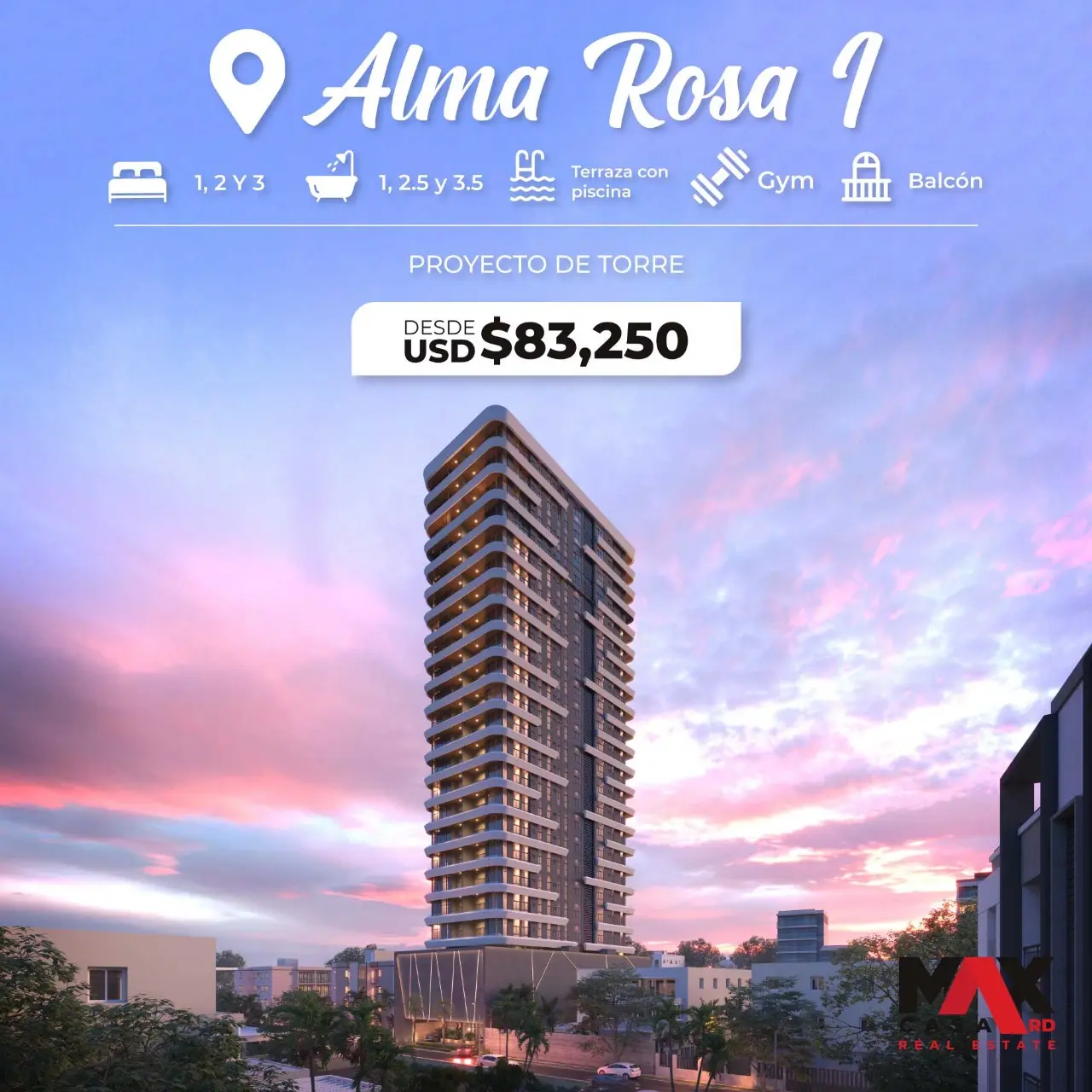 🏙️✨ EXCLUSIVA TORRE RESIDENCIAL EN ALMA ROSA ✨🏙️